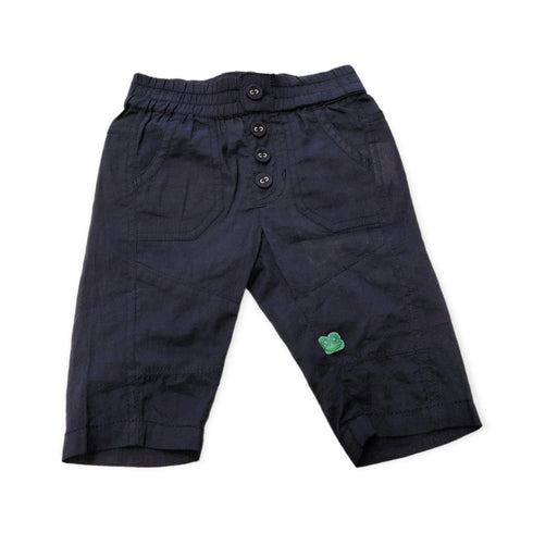 Poplin bomuld sommerbukser Navy, str. 56-68